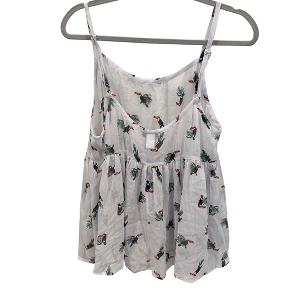 Torrid 0 US 14 NWT $34.50 Toucan Tropical Print Babydoll Cami Tank Swing Top - Picture 3 of 8